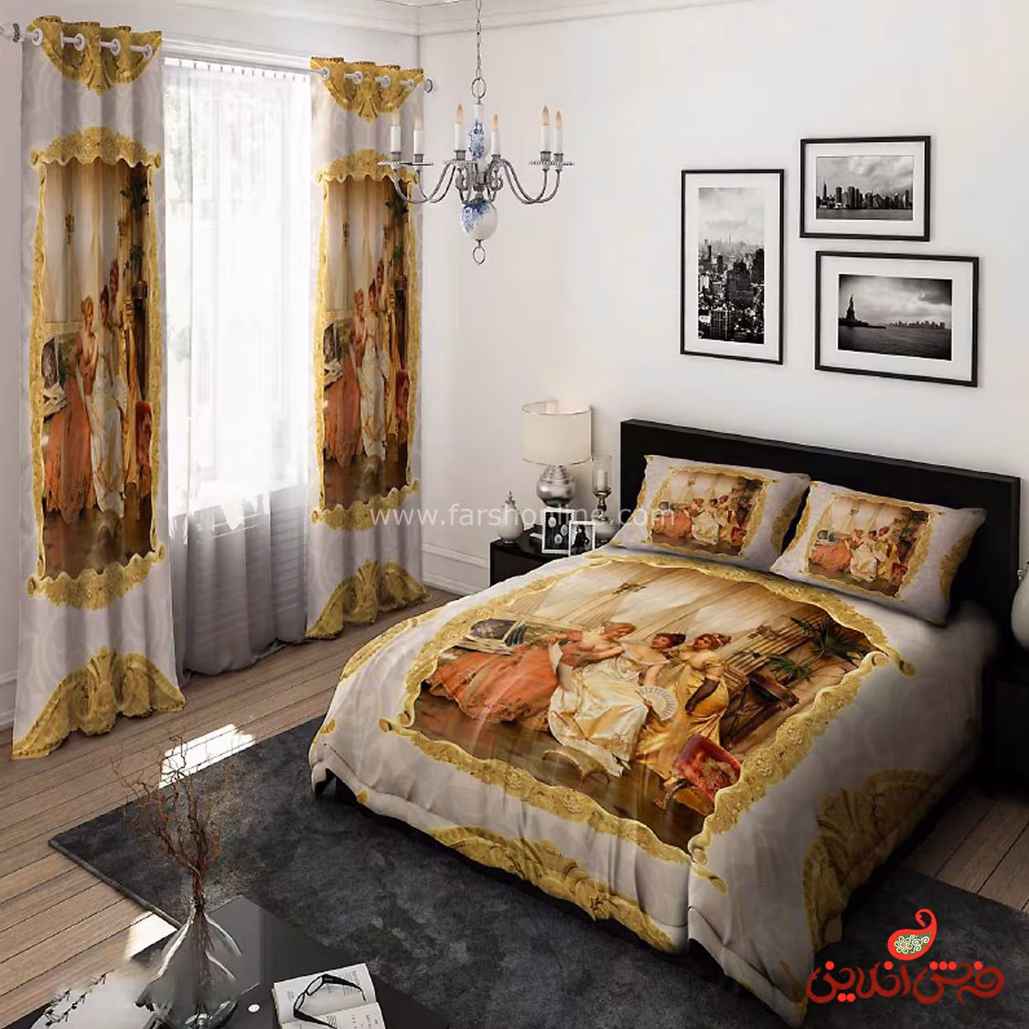 روتختی طرح نقاشی کلاسیک فرانسوی کد 15431