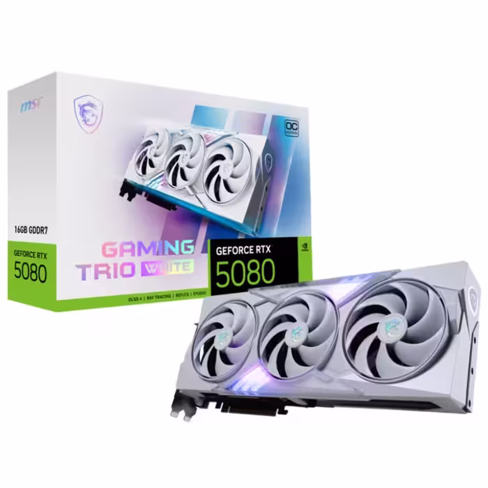 کارت گرافیک ام اس آی RTX 5080 GAMING TRIO 16G WHITE OC