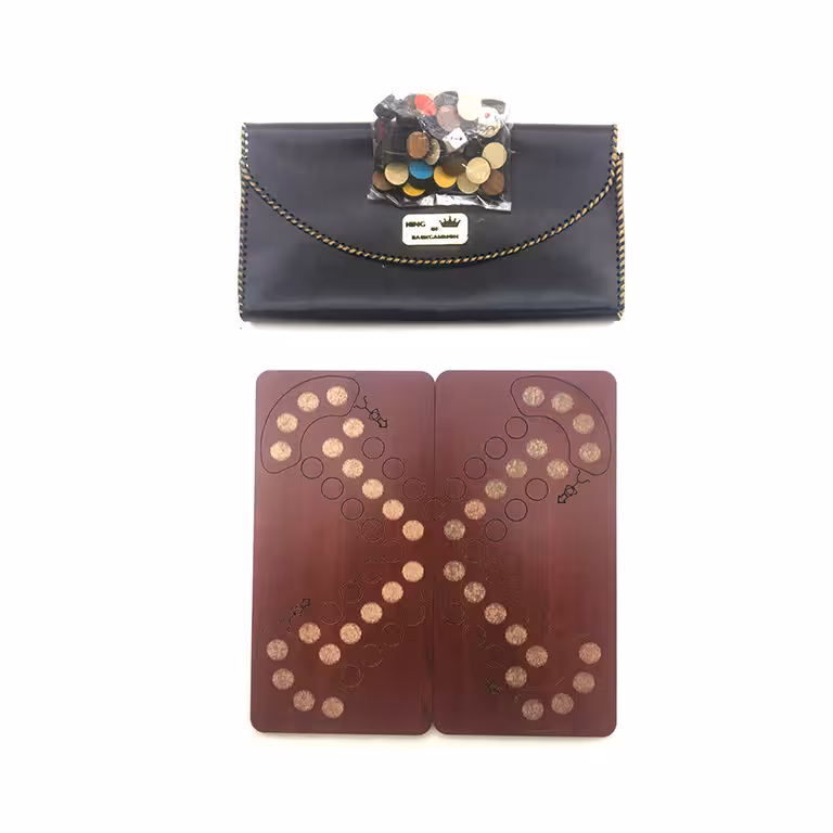 منچ و تخته نرد چوبی مسافرتی (کوچک)