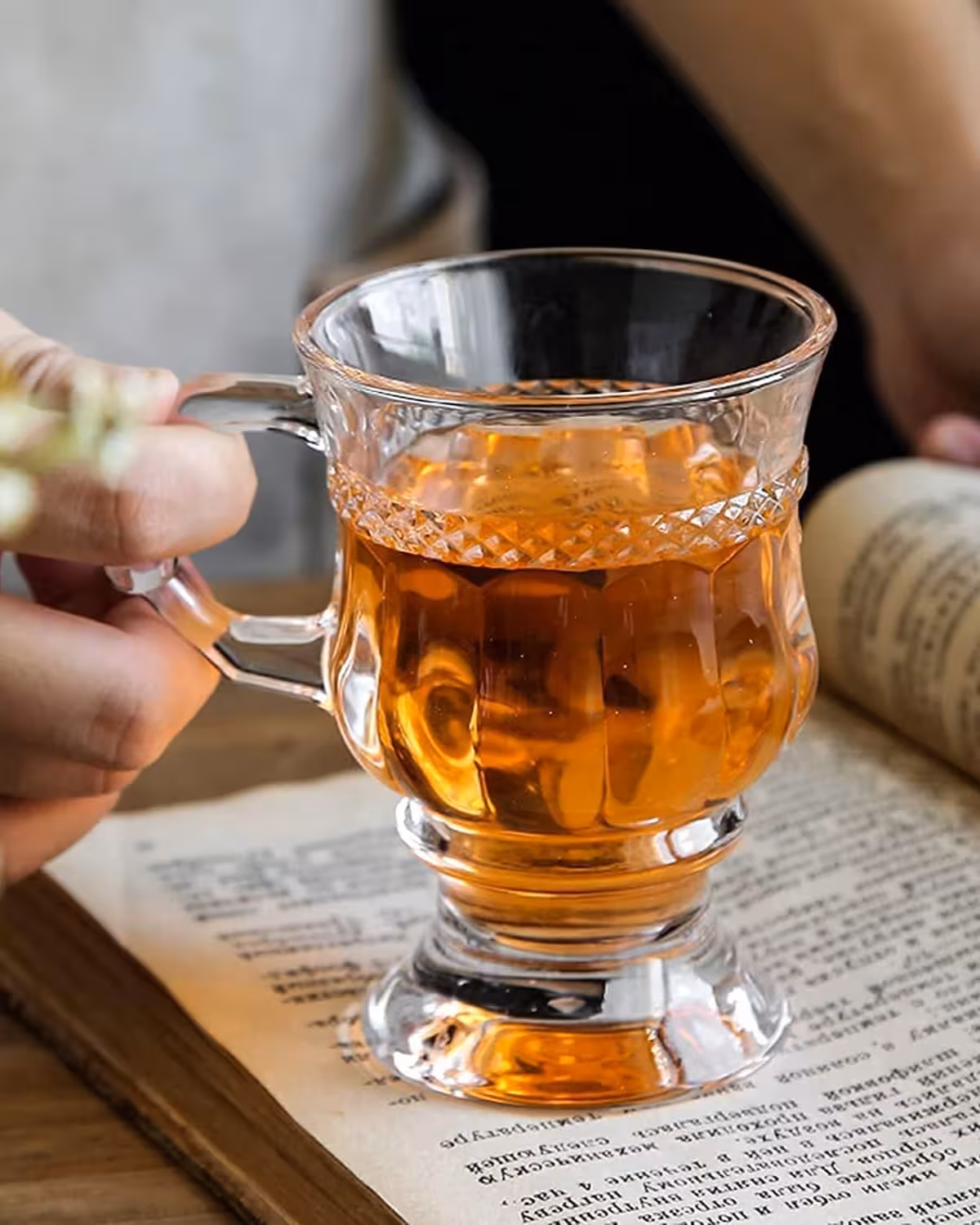 فنجان پایه دار 6 تایی برند دلی گلس deli glass