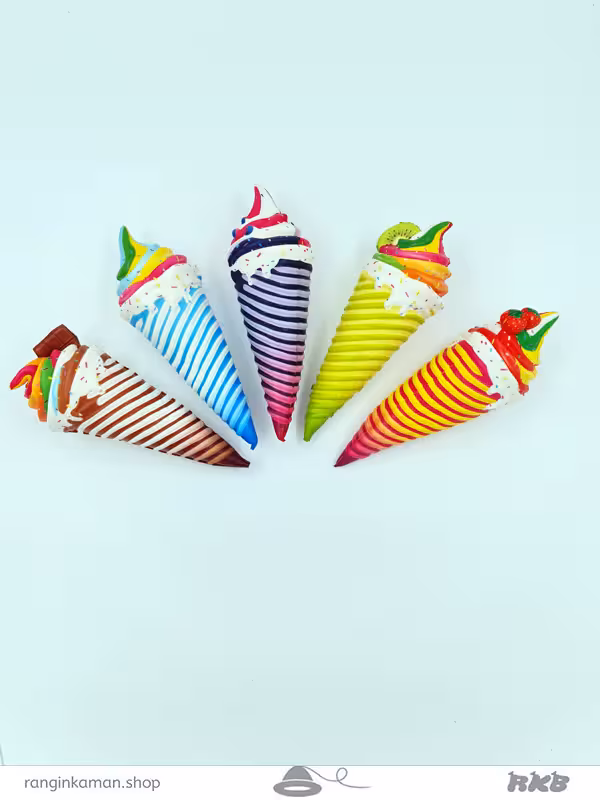 اسکوییشی بستنی قیفی میوه ای