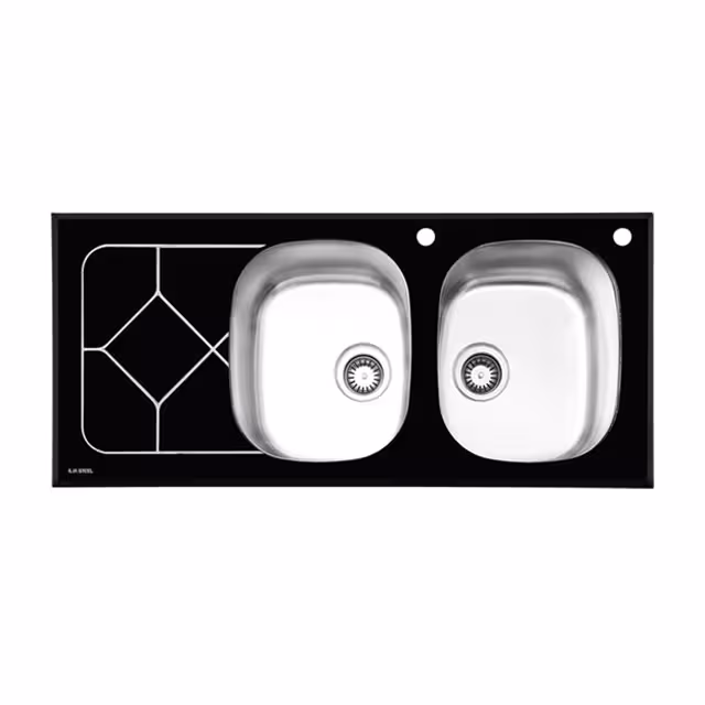 سینک شیشه ای ایلیا استیل مدل 8012