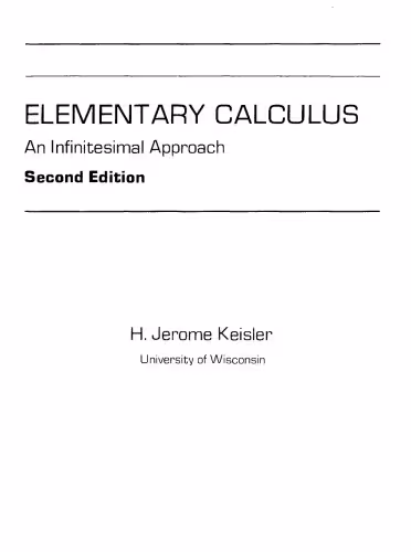 خرید و دانلود نسخه کامل کتاب Elementary Calculus: An Infinitesimal Approach