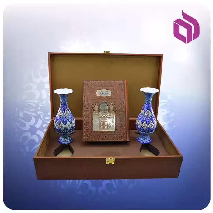 مثنوی معنوی وزیری با دو گلدان مینا 20