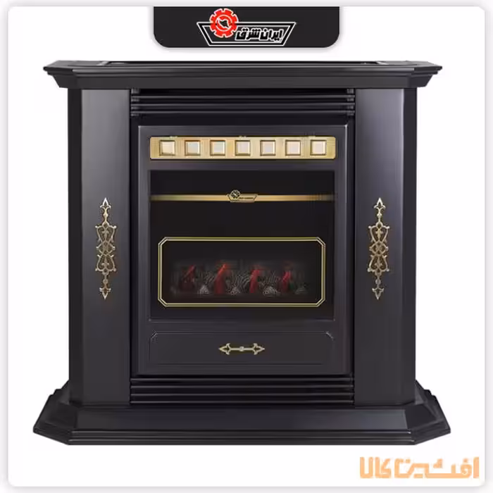 بخاری دودکش دار ایران شرق مدل 29000 (بنیامین CH290) طرح مدرن مشکی