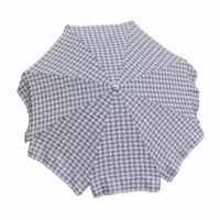 سایه بان قطر دو متر با پارچه نانو طرح تار و پود (چهارخانه) آب گریز رنگ طوسی،مسافرتی