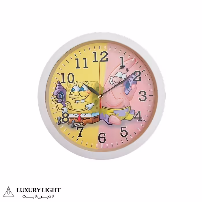 ساعت دیواری کودک مدل باب اسفنجی و پاتریک