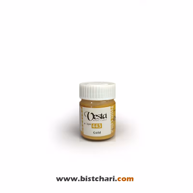 گواش رنگ Gold کد 443 حجم 30 ml برند وستا Vesta