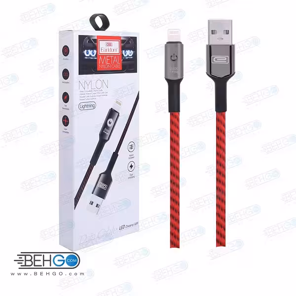 کابل تبدیل USB به لایتنینگ ارلدام مدل EC-063i طول 1 متر اصلی