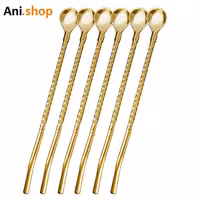 قاشق بستنی نی دار طلاییdz-115