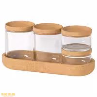 ست ظرف درب دار و سینی مدل SAXBORGA | برند ایکیا | ارسال 15 الی 20 روز کاری