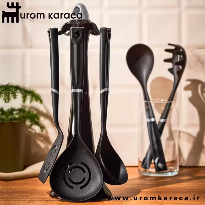 سرویس 6 پارچه کفگیر و ملاقه امسان Akasya نقره ای