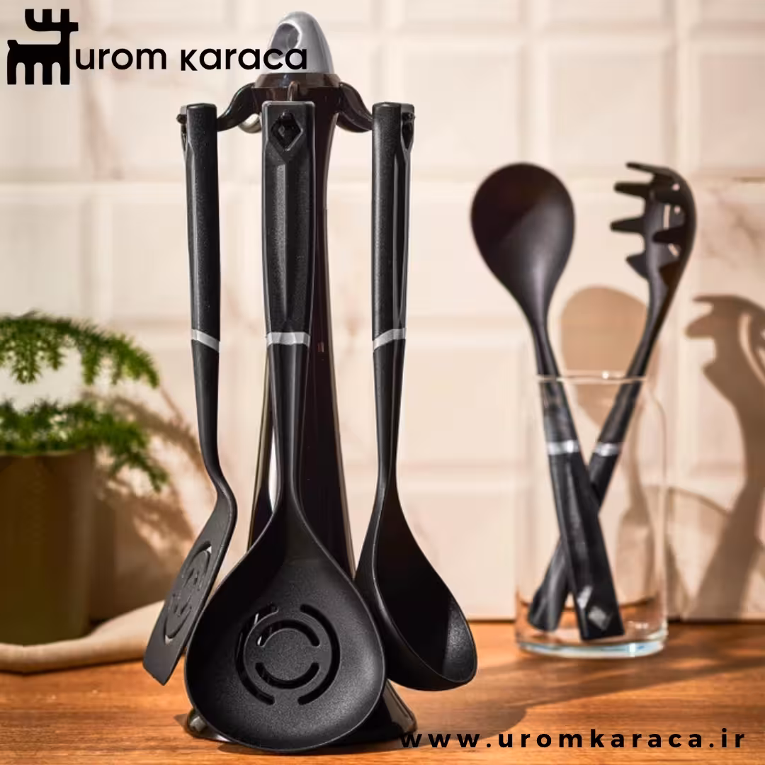 سرویس 6 پارچه کفگیر و ملاقه امسان Akasya نقره ای