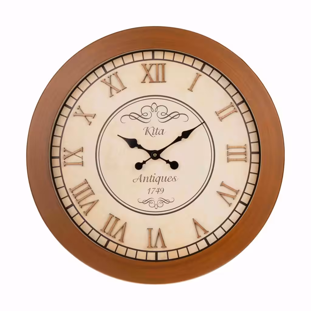 ساعت دیواری چوبی مدل آنتیک کد 701