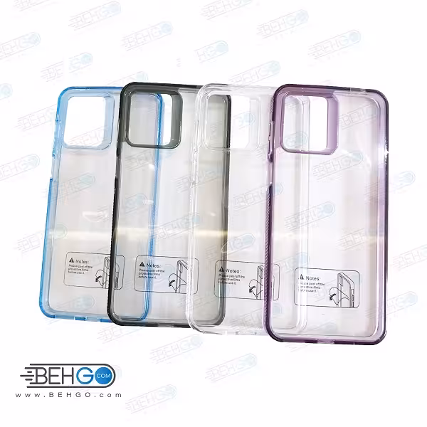 قاب گوشی موتورولا G14 کاور پشت شفاف دور رنگی مدل Motorola G14