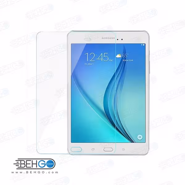 گلس تبلت tab A 2015 t350 هشت اینچ بی رنگ و شفاف یا محافظ صفحه نمایش شیشه ای تبلت Glass Screen Protector Samsung tab A 2015 t350 8 inch
