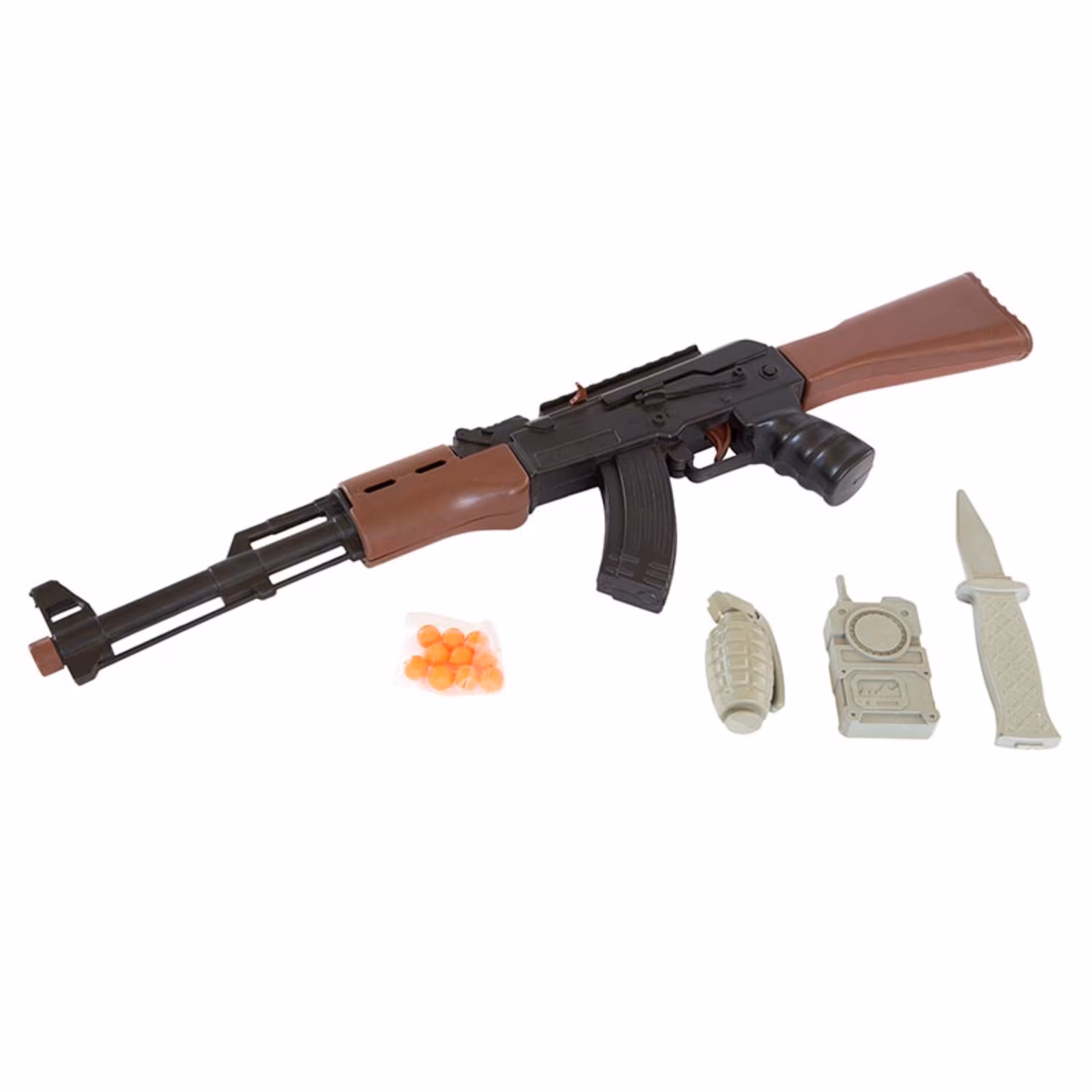 تفنگ اسباب بازی کلاش توپ پران چاقو دار