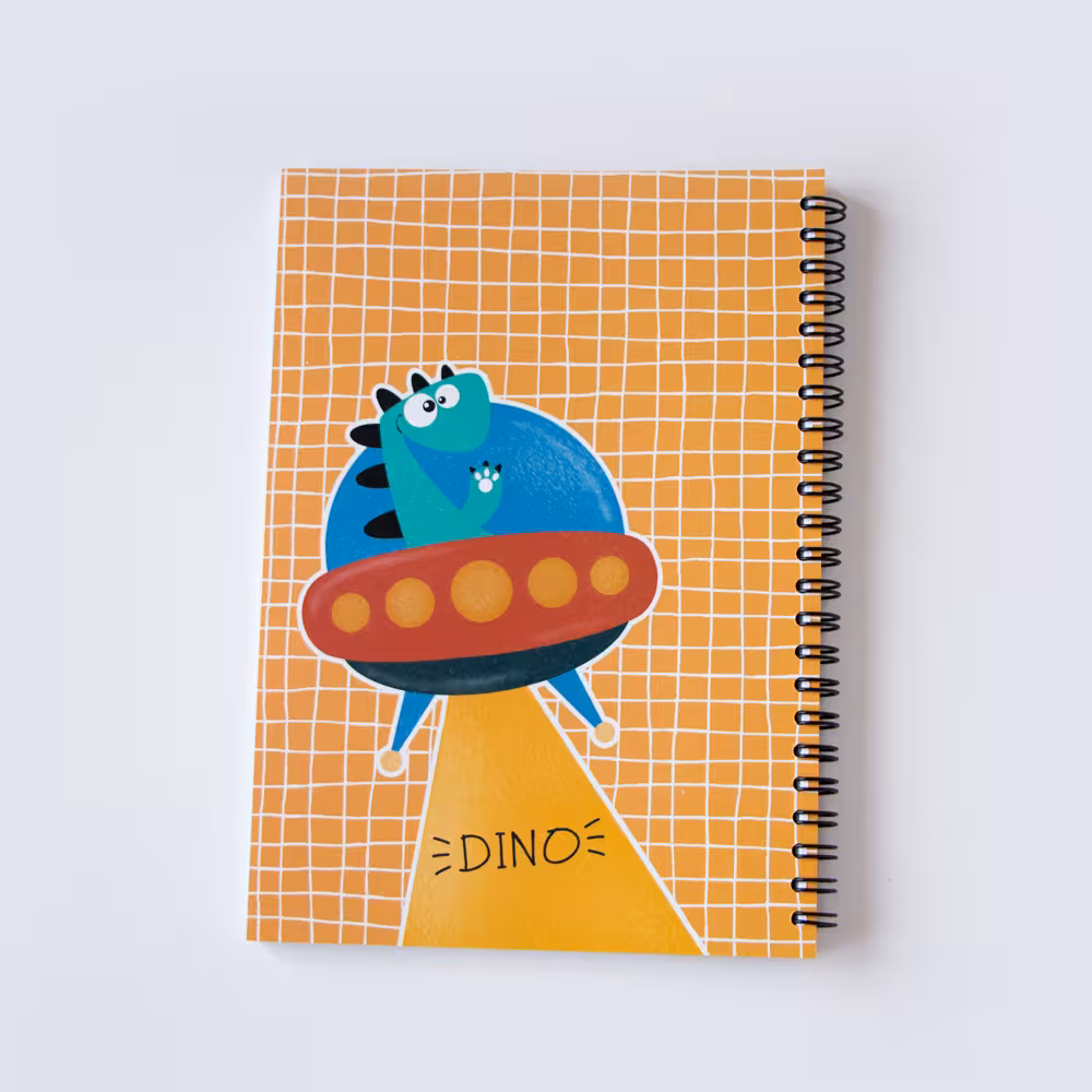 دفتر خط دار طرح دایناسور فضانورد پانداک