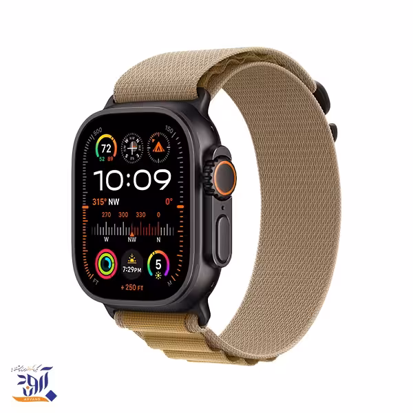 اپل واچ اولترا2 مدل 2024 49 میلی متری با بند آلپاین بدنه تیتانیوم مشکی
