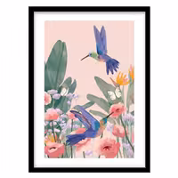 قیمت و خرید تابلو دکوراتیو مدل نقاشی پرنده و گل کد 0576