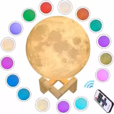 آباژور رومیزی مدل کره ماه کد L7