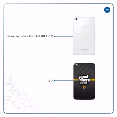برچسب پوششی ماهوت مدل Gta-Game مناسب برای تبلت سامسونگ Galaxy Tab 3 8.0 2013 T315