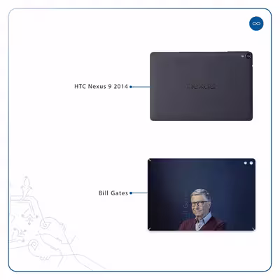 برچسب پوششی ماهوت مدل Bill Gates مناسب برای تبلت اچ تی سی Nexus 9 2014