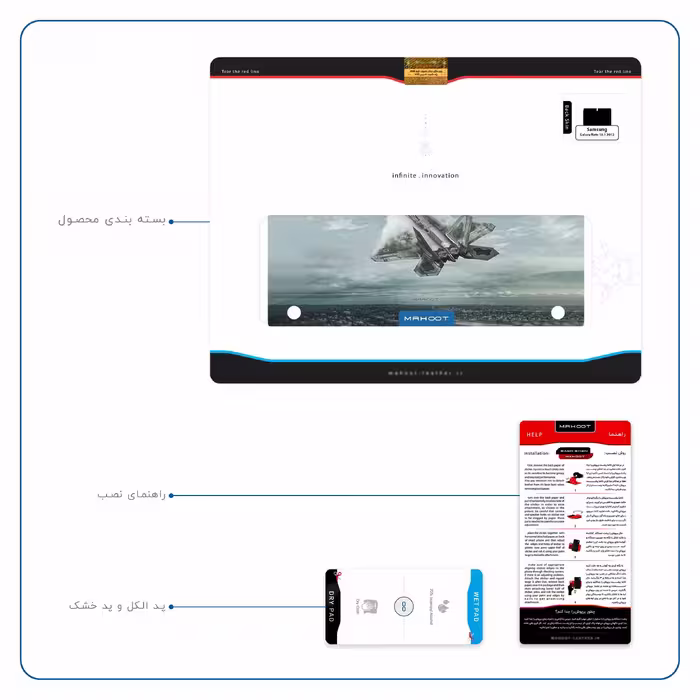 برچسب پوششی ماهوت مدل F-22 Raptor مناسب برای تبلت سامسونگ Galaxy Note 10.1 2012 N8010