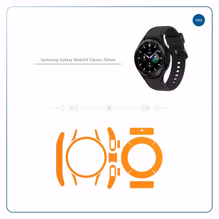 برچسب ماهوت طرح Matte Orange مناسب برای ساعت هوشمند سامسونگ Watch4 Classic 42mm