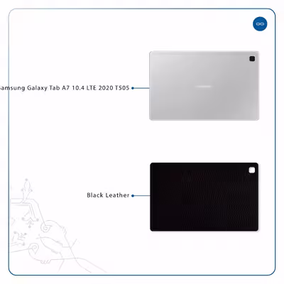 برچسب پوششی ماهوت مدل Black-Leather مناسب برای تبلت سامسونگ Galaxy Tab A7 10.4 LTE 2020 T505