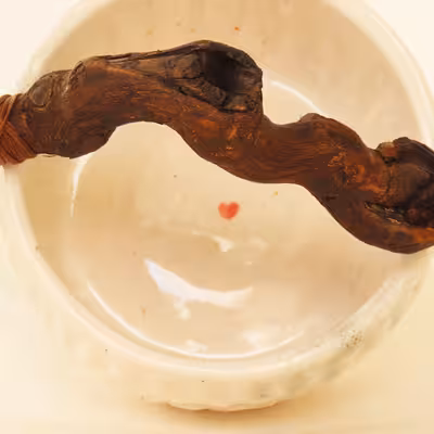 ست کاسه و بشقاب سرامیکی طرح انگشتی مدل دستساز کد 1094 مجموعه دو عددی