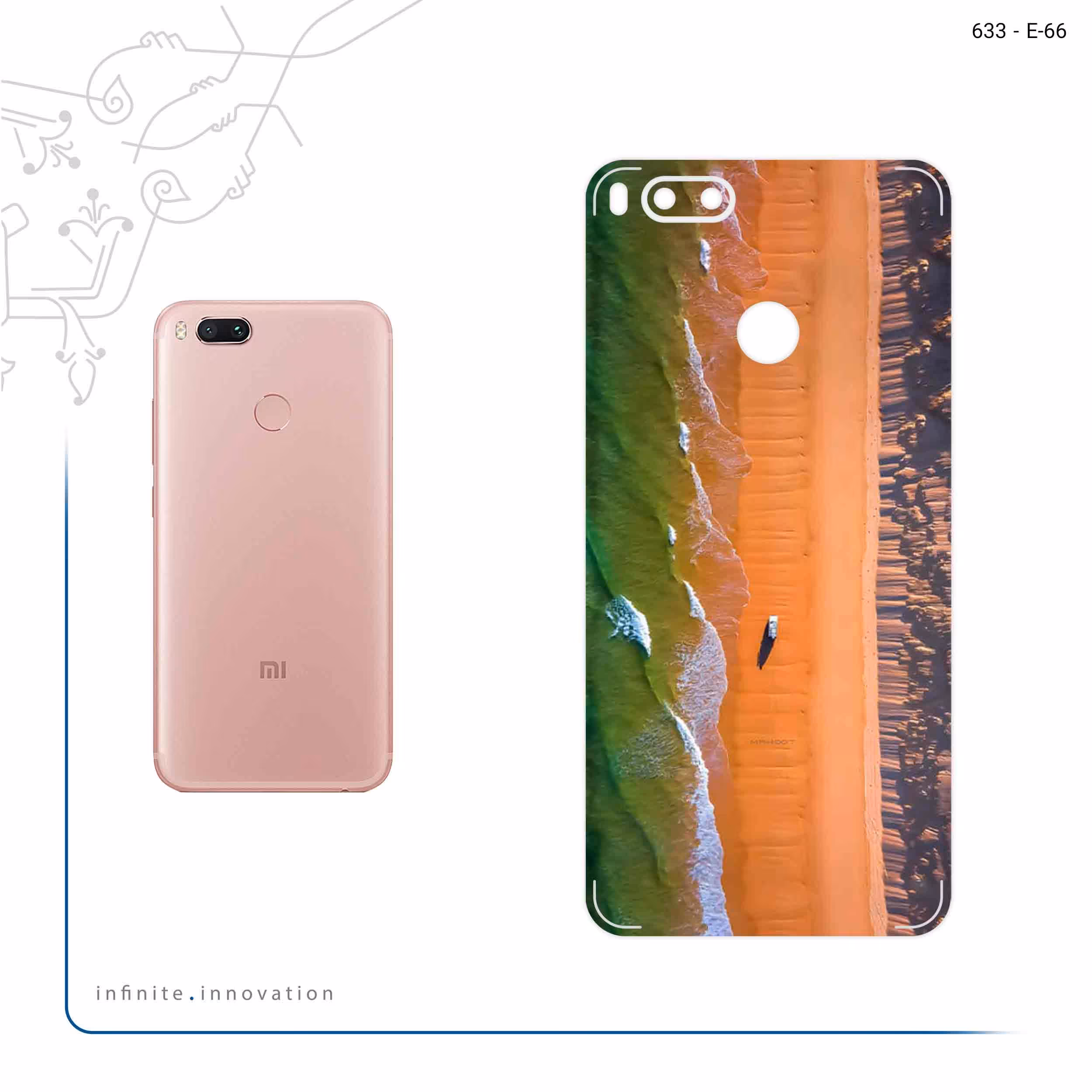 برچسب پوششی ماهوت مدل Beach and Green Sea مناسب برای گوشی موبایل شیائومی Mi 5X