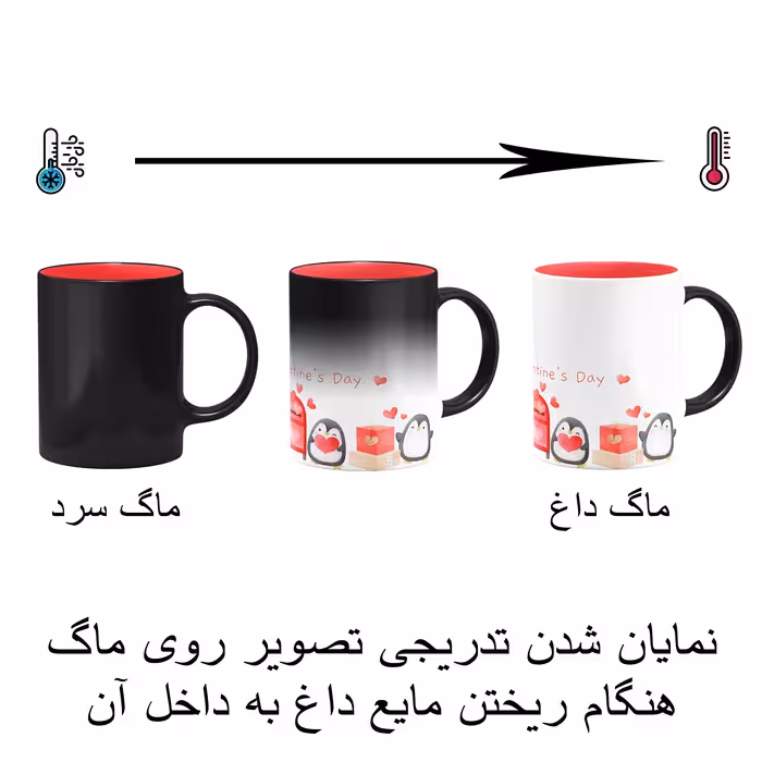 ست هدیه ماگ حرارتی مدل روز عشق طرح عاشقانه کد M27