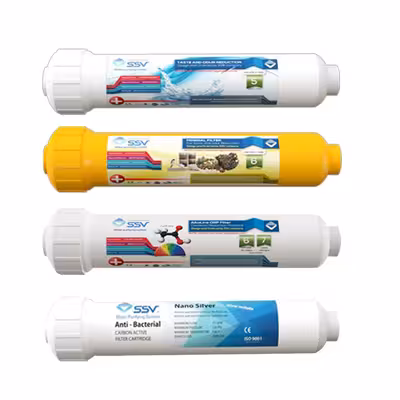 فیلتر دستگاه تصفیه آب اس اس وی مدل پست کربن مجموعه 4 عددی