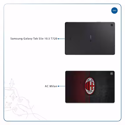 برچسب پوششی ماهوت مدل AC-Milan مناسب برای تبلت سامسونگ Galaxy Tab S5e 10.5 2019 T720
