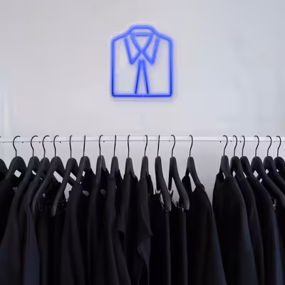 چراغ دیواری نئون دیزاین طرح Men-Clothes_BL