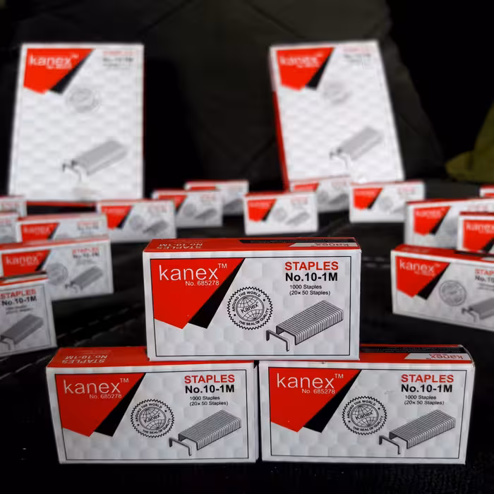 سوزن منگنه کانکس کد 100 مدل اداری همراه سایز 10 بسته 2000 عددی