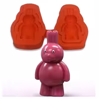 قالب شمع مدل خرگوش ایستاده سه بعدی