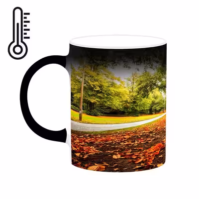 ماگ حرارتی کاکتی طرح منظره پاییزی مدل mgh18542