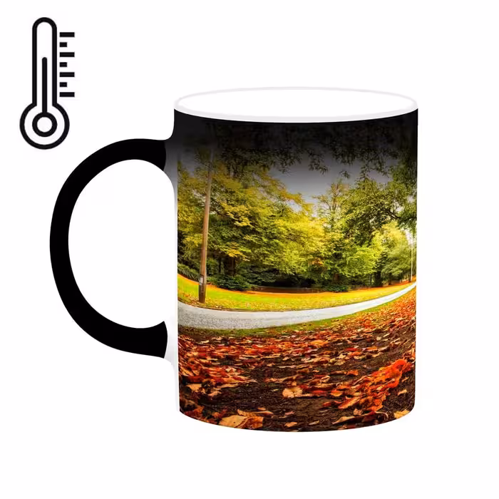 ماگ حرارتی کاکتی طرح منظره پاییزی مدل mgh18542