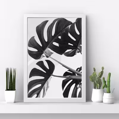 تابلو مدل مینیمال Leaf کدS0636-w