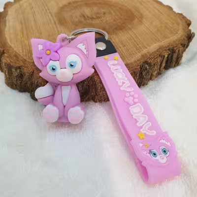 جاکلیدی مدل سیلیکونی طرح گربه گل به سر کد DB20