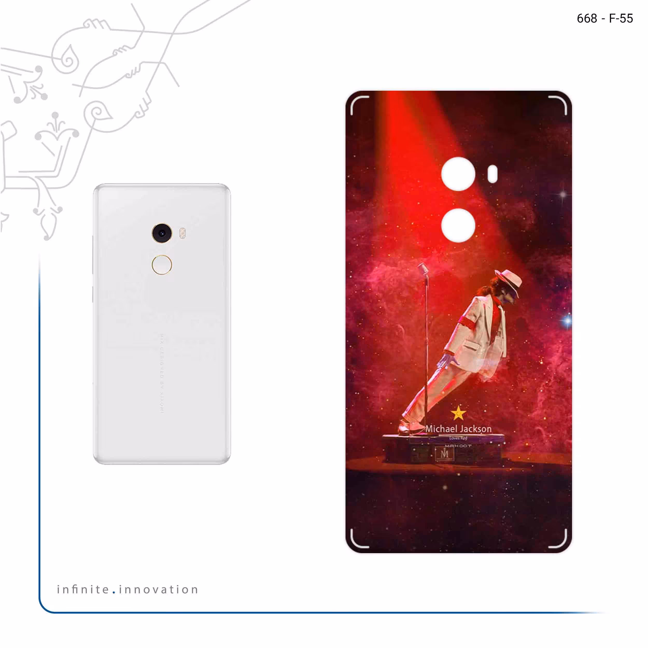 برچسب پوششی ماهوت مدل Michael Jackson مناسب برای گوشی موبایل شیائومی Mi Mix 2