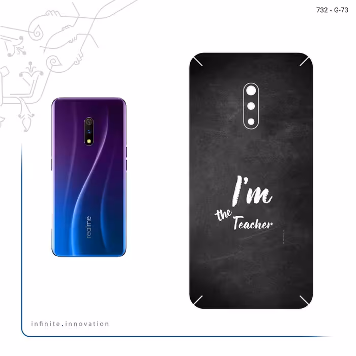 برچسب پوششی ماهوت مدل Teacher مناسب برای گوشی موبایل اپو Realme X