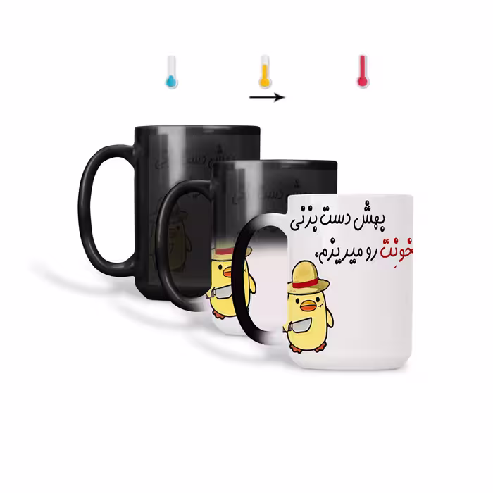 ماگ حرارتی طرح اسم لیدا مدل جوجه کیوت