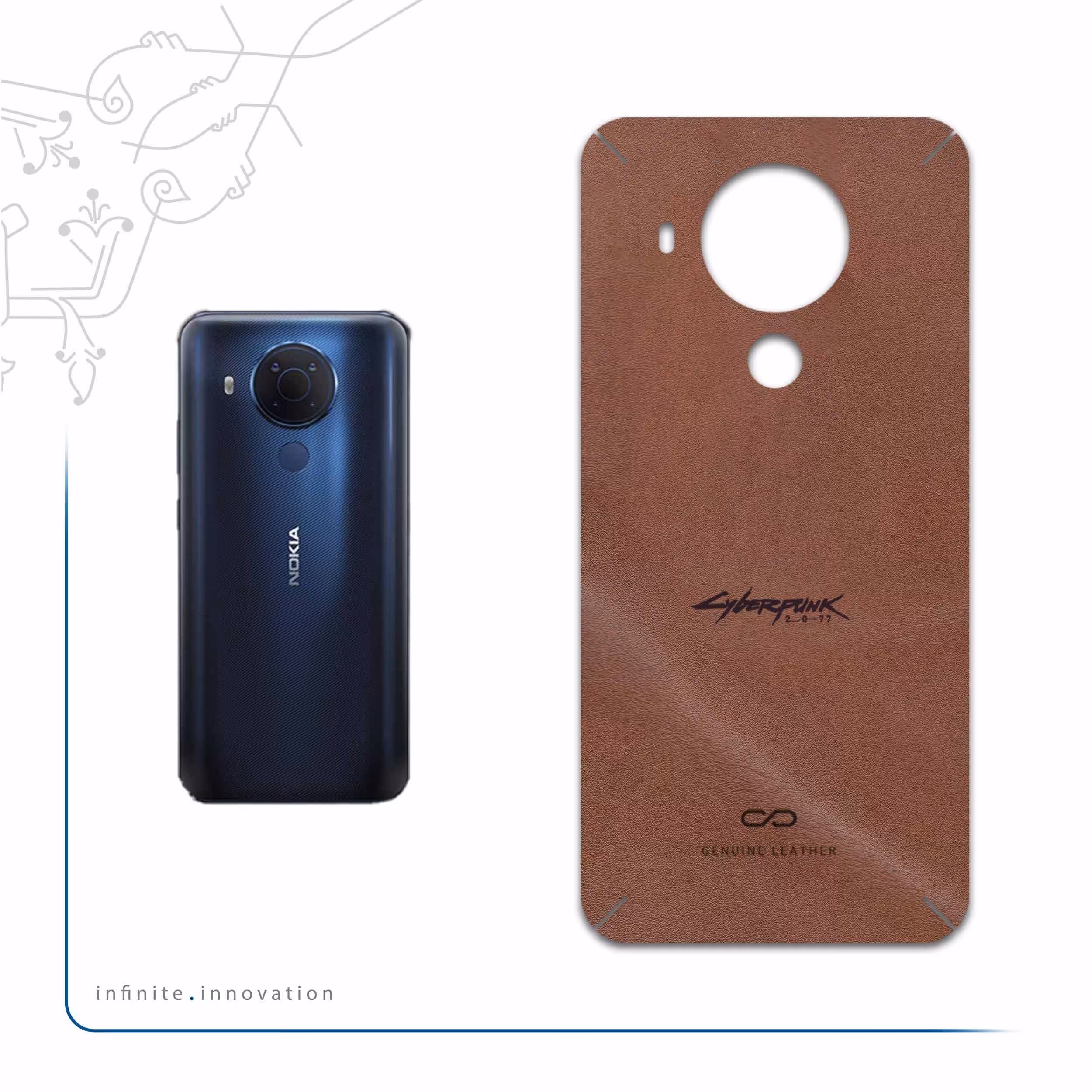 برچسب پوششی ماهوت مدل MNL-CYBRPNK مناسب برای گوشی موبایل نوکیا 5.4