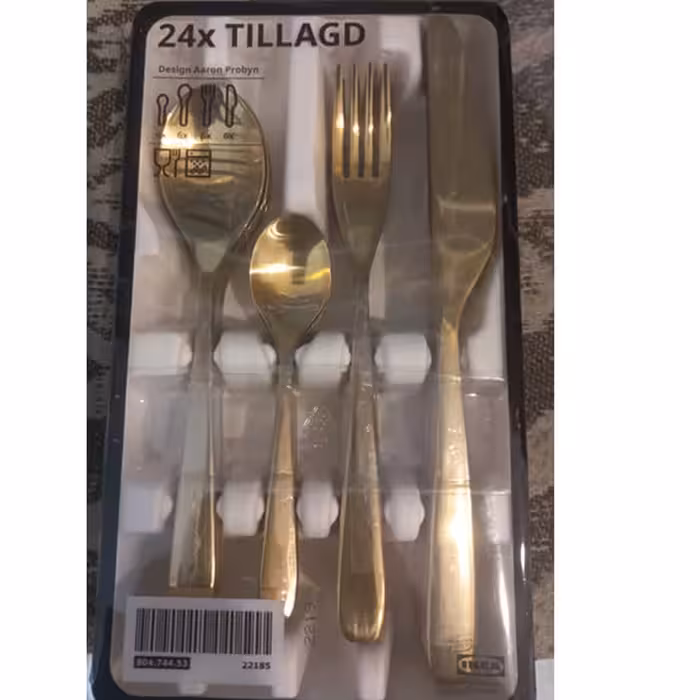  سرویس قاشق و چنگال 24 پارچه ایکیا مدل 804.744.53