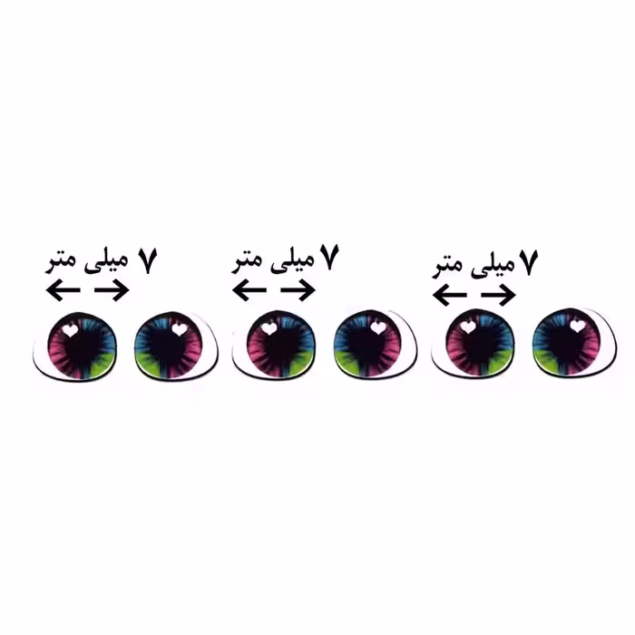 چشم عروسک مدل رزینی 7 میل کد 6 مجموعه 50 عددی