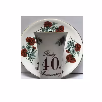 ظرف دکوری مدل چهلمین سالگرد کد A1 مجموعه دو عددی