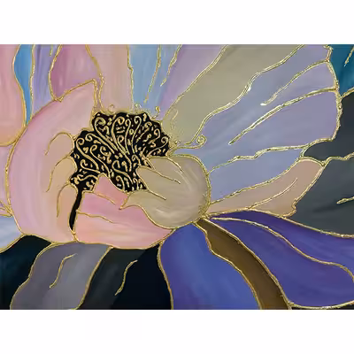  تابلو نقاشی اکریلیک مدل گل برجسته کد 0083